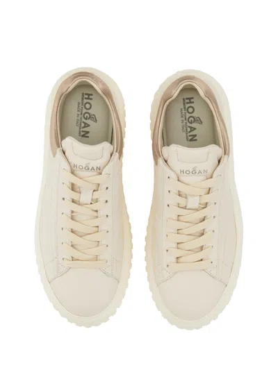 Hogan Striped Sneakers With Contrast Heel Tab