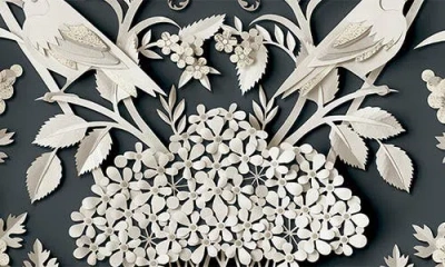 Wallpops Eloise Floral Wallpaper In Gray