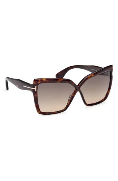 Tom Ford Fiore Acetate Butterfly Sunglasses