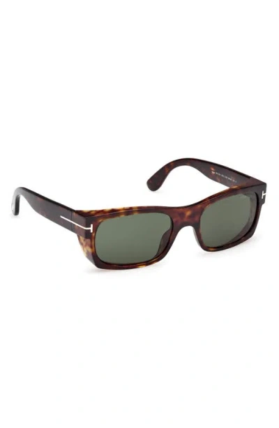 Tom Ford Juan 56mm Rectangular Sunglasses