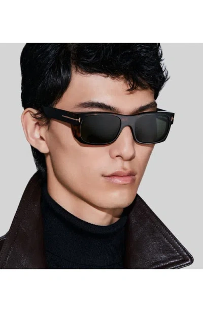 Tom Ford Juan 56mm Rectangular Sunglasses