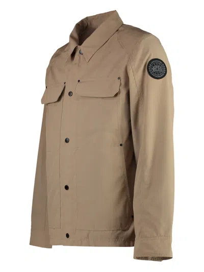 Canada Goose Burnaby Tech Fabric Jacket For Men In Brown