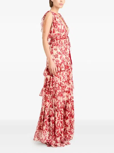 Cinq À Sept Cinq A Sept Floral Ribbons Omelia Gown In Red