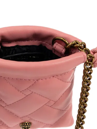 Kurt Geiger Micro Kensington Quilted Purse In Pink