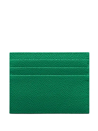 Thom Browne Pebble-leather Cardholder In Green