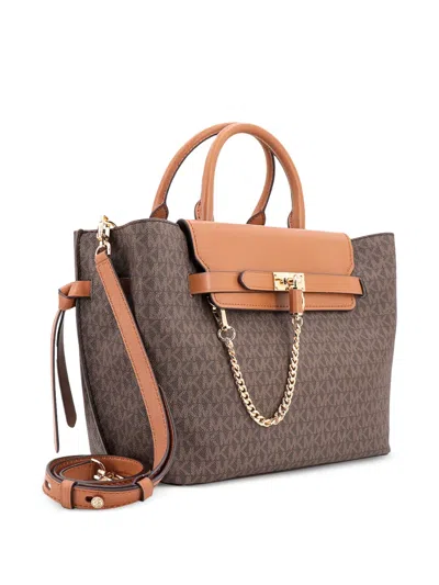Michael Michael Kors Medium Monogram Belted Satchel Bag