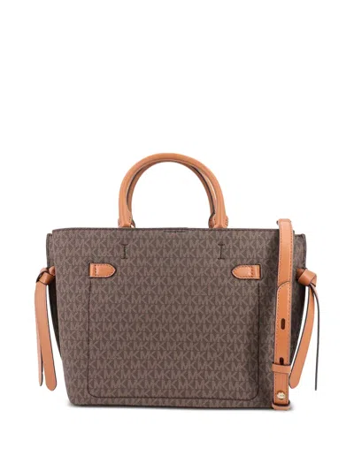 Michael Michael Kors Medium Monogram Belted Satchel Bag