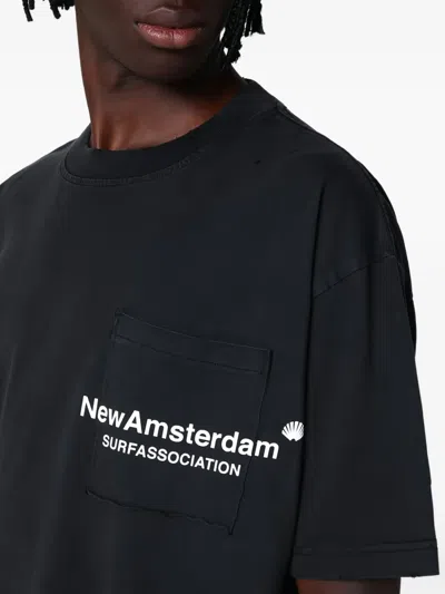 New Amsterdam Lgoo-print Cotton T-shirt In Black