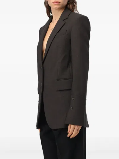 Sportmax Buttoned Single-breasted Blazer In Black