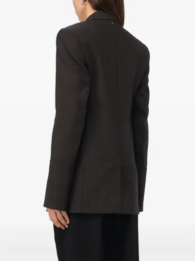 Sportmax Buttoned Single-breasted Blazer In Black