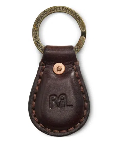 Rrl Leather Keyring In Brown