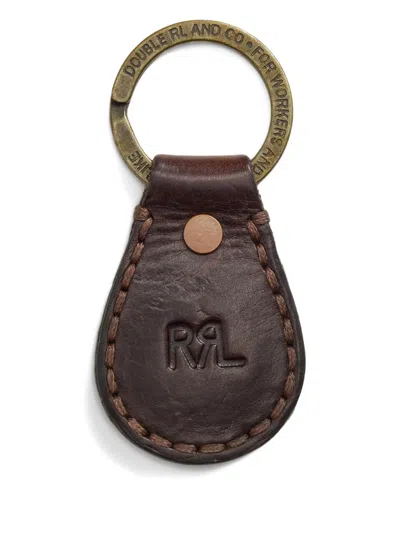 Rrl Leather Keyring In Brown
