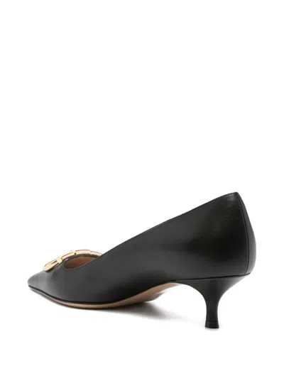 Ferragamo 40mm Maxi Gancini Leather Pumps
