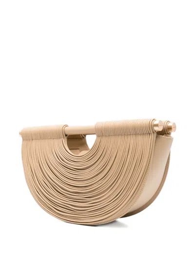 Cult Gaia Lou Pleated Half-moon Tote Bag