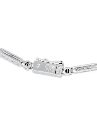 Pre-owned Lb Exclusive 18k White Gold Diamond Necklace In Silver