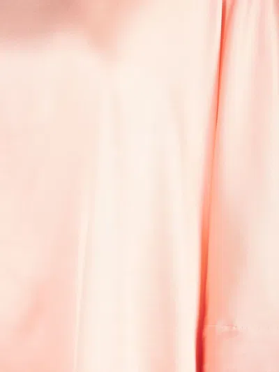 Roberto Collina Tie-back Satin Blouse In Pink