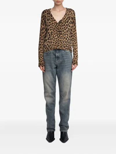 Zadig & Voltaire Manala Leopard-print Button Cardigan