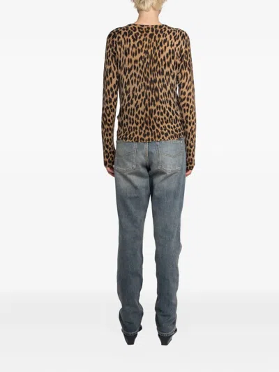 Zadig & Voltaire Manala Leopard-print Button Cardigan