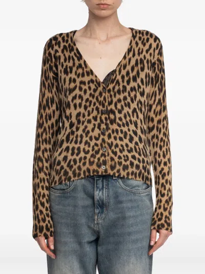 Zadig & Voltaire Manala Leopard-print Button Cardigan