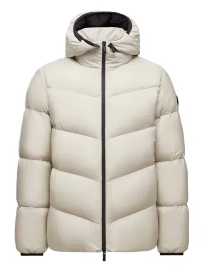 Moncler Doudoune Courte À Capuche Forez In Neutral