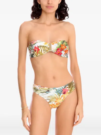 Lygia & Nanny Ester Floral-print Bandeau Bikini