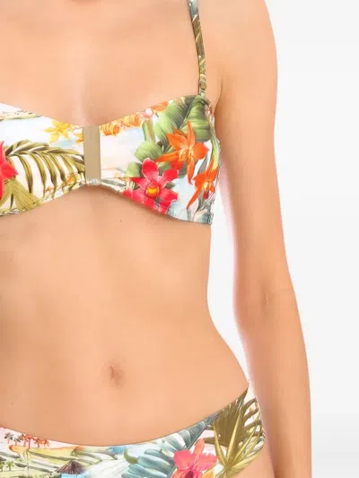 Lygia & Nanny Ester Floral-print Bandeau Bikini