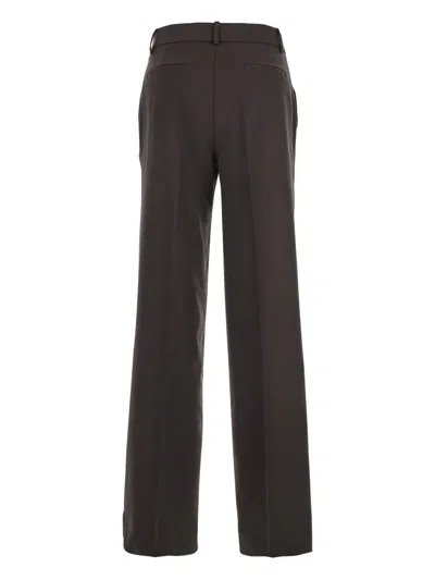 P.a.r.o.s.h Straight Trousers With Pockets And Loops In Brown
