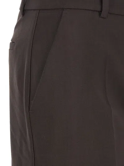 P.a.r.o.s.h Straight Trousers With Pockets And Loops In Brown