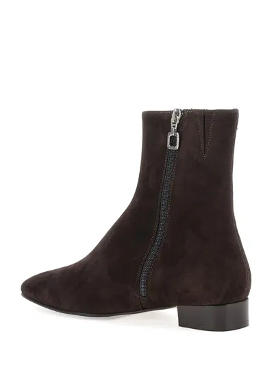 Carel Paris Aiglon Zip Suede Ankle Boots