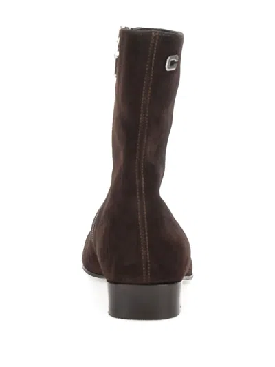 Carel Paris Aiglon Zip Suede Ankle Boots