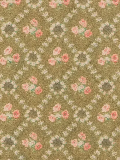 Pierre-louis Mascia Kievnew Floral-pattern Fringed Scarf In Green