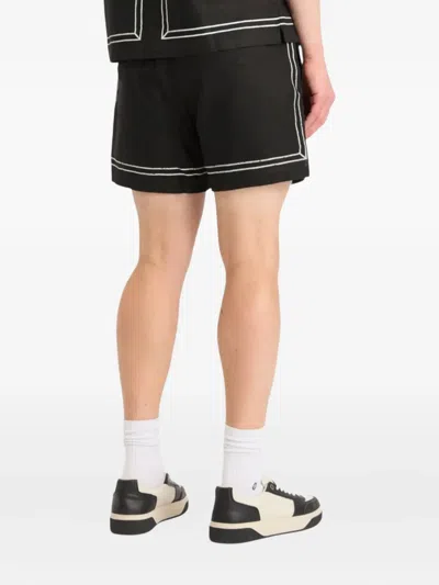 Represent Border-detail Shorts In Black