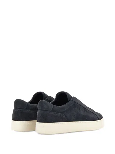 Hogan Black Suede Slip-on Shoes With Contrasting Sole
