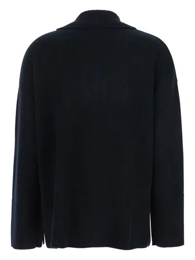 P.a.r.o.s.h Polo-neck Ribbed Sweater In Black