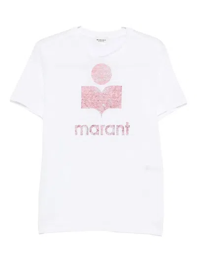 Isabel Marant Étoile Koldi Logo-print Linen T-shirt In White
