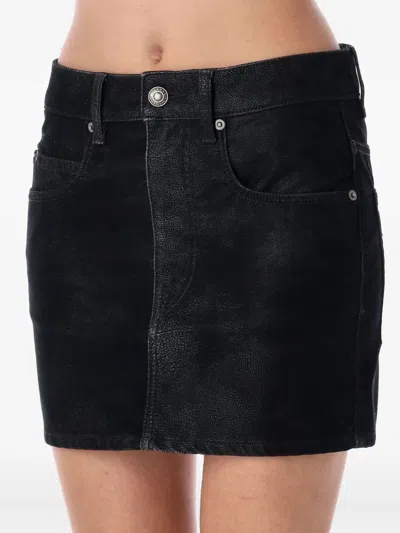 Isabel Marant Étoile Isabel Marant Etoile Black Synthetic Leather Kimmy Mini Skirt In Black