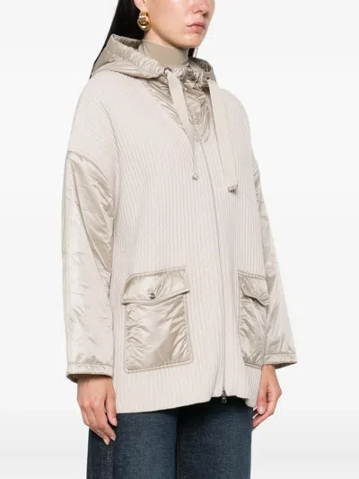 Herno Ribbed Wool Hooded Jacket