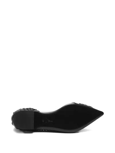 Manière De Voir Céleste Gathered Metal-detail Flat Pumps