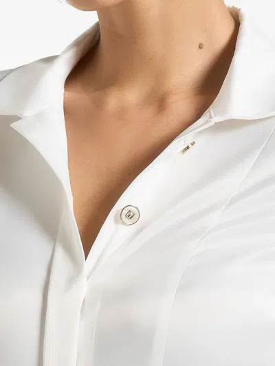 Manière De Voir Louise Pointed-collar Satin Bodysuit