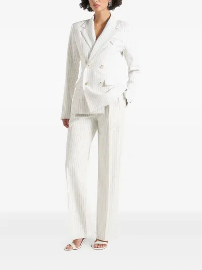 Manière De Voir Maia Pinstripe Double-breasted Blazer