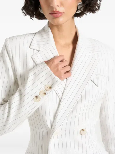 Manière De Voir Maia Pinstripe Double-breasted Blazer