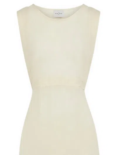 Le Kasha Womens Yellow Antalya Semi-sheer Maxi Cover-up Dress In Neutral