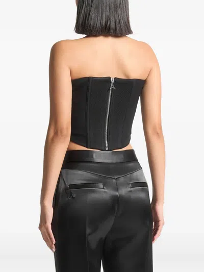 Manière De Voir Satin-piping Corset Top