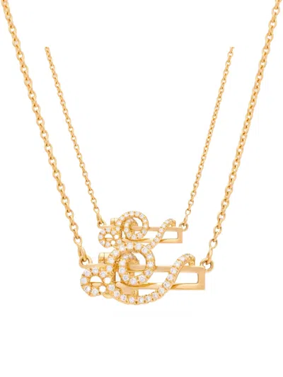 Auragraph 18k Yellow Gold Solaritt Diamond Necklace