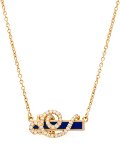 Auragraph 18k Yellow Gold Solaritt Diamond Necklace