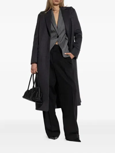 Tom Ford Single-breasted Wool Coat In Black