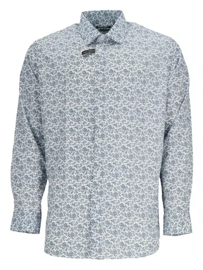 Scotch & Soda Paisley-print Shirt In Gray
