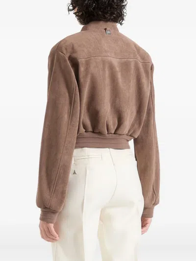 Manière De Voir Monique Suede Bomber Jacket