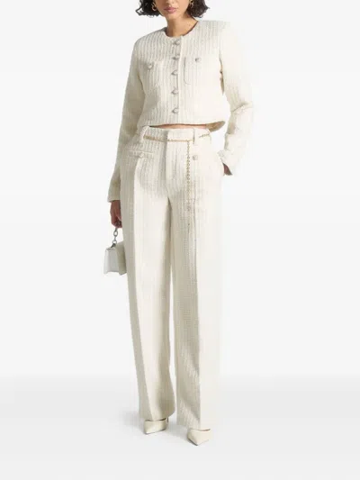 Manière De Voir Nathalie Chain-embellished Tweed Trousers