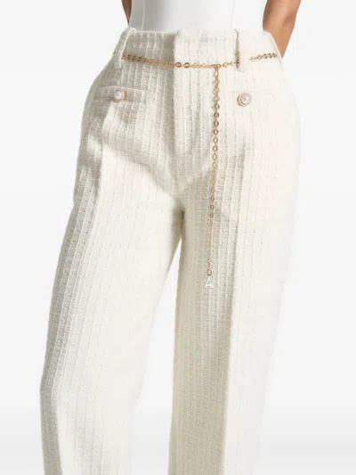 Manière De Voir Nathalie Chain-embellished Tweed Trousers